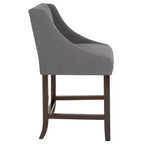 Tabouret de comptoir de 24 pouces avec garniture cloutée