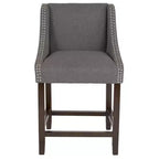 Tabouret de comptoir de 24 pouces avec garniture cloutée