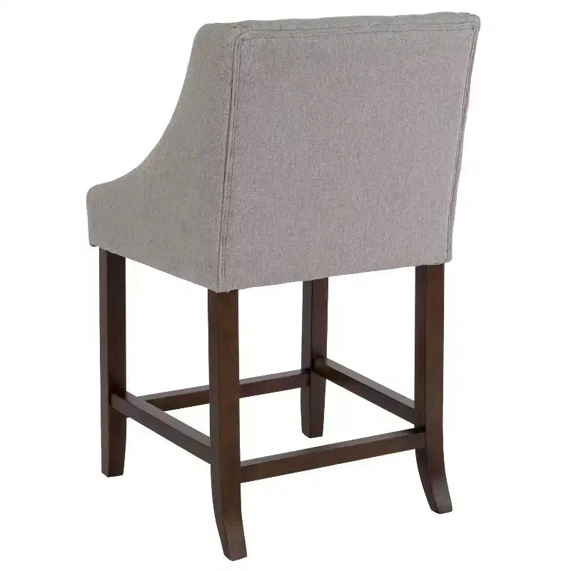 Tabouret de comptoir de 24 pouces avec garniture cloutée