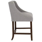 Tabouret de comptoir de 24 pouces avec garniture cloutée