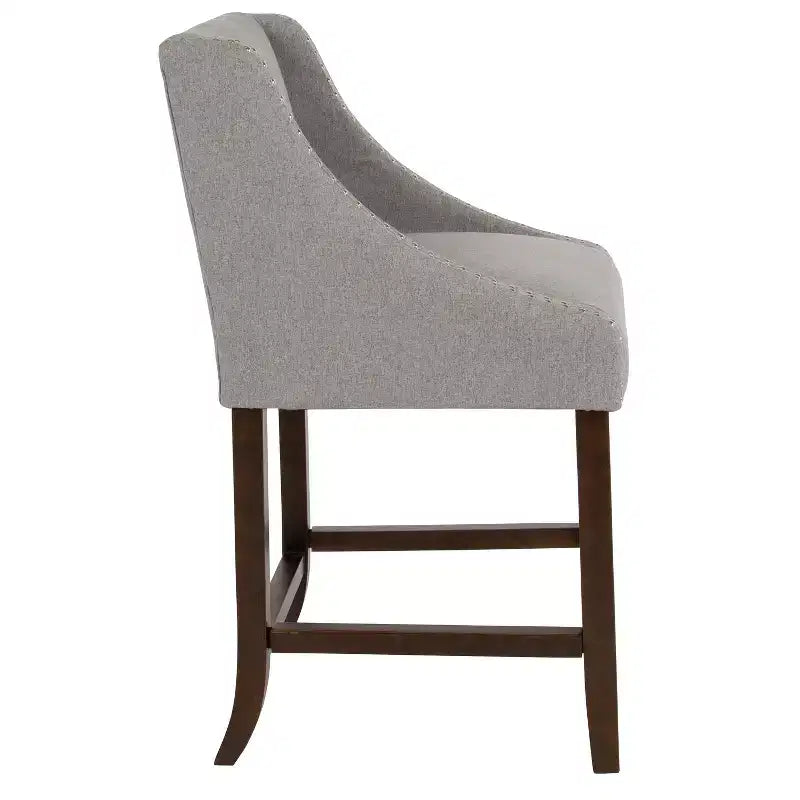 Tabouret de comptoir de 24 pouces avec garniture cloutée