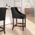 Tabouret de comptoir de 24 pouces avec garniture cloutée
