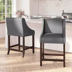 Tabouret de comptoir de 24 pouces avec garniture cloutée