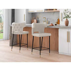 Tabouret de bar rembourré Holguin de hauteur comptoir