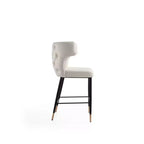 Tabouret de bar rembourré Holguin de hauteur comptoir