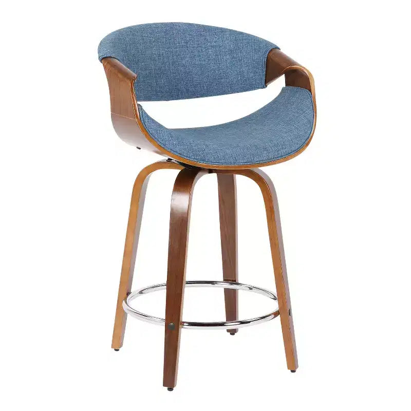 Tabourets de bar à hauteur de comptoir rembourrés Curvini
