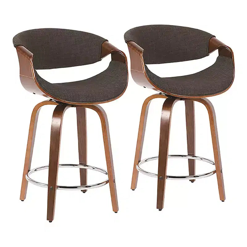 Tabourets de bar à hauteur de comptoir rembourrés Curvini